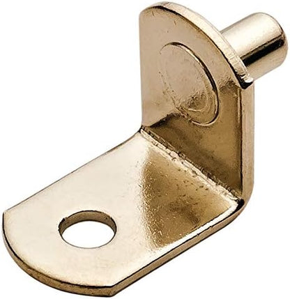 Metal Shelf Support with Securing Screw Hole – Push - In Angled Cabinet and Furniture Shelf Bracket - KI Home