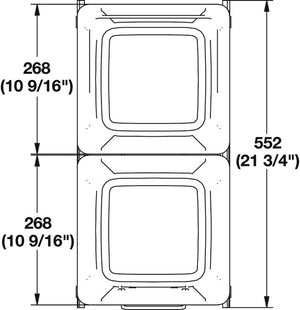 Hafele 2 x 27 qt (54 Qt) Waste Bin Pullout Trash System with Soft Close Slides and Handle