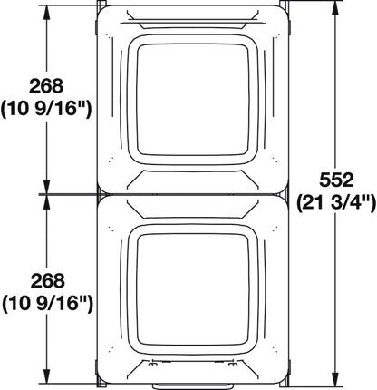 Häfele Double 27 Qt Soft-Close Pull-Out Trash Bin System – 54 Qt Total Capacity