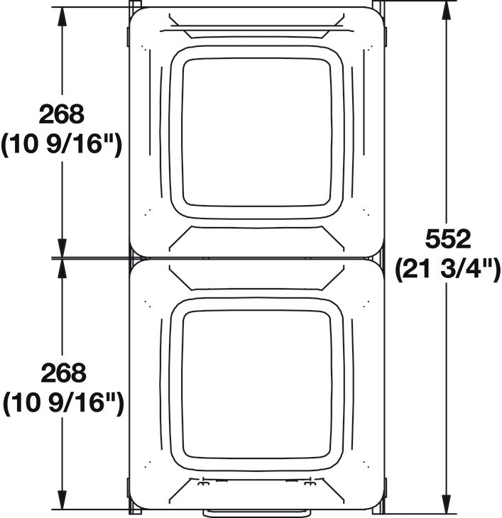 Häfele Double 27 Qt Soft-Close Pull-Out Trash Bin System – 54 Qt Total Capacity