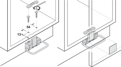 VS Envi Hands-Free Toe Kick Garbage Can Cabinet Door Opener Pedal Suitable for Frameless Cabinets