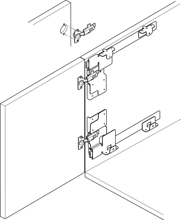 Häfele Accuride 1321 Pro Pocket Pivot Sliding Cabinet Door Hardware
