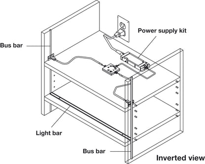 Hafele Wireless Adjustable Lighting Power Supply Kit for Fixed Shelving Systems