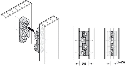 Häfele Ixconnect UC 16/64 Universal Connector – Black Plastic (Multi-Pack Options Available)
