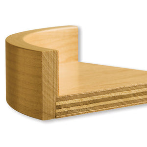 2-Case Pack Wooden Kidney Shaped Shelf-Mounted Revolving Lazy Susan for Corner Cabinets – Birch Finish | Available in 24", 28", 32" Diameter