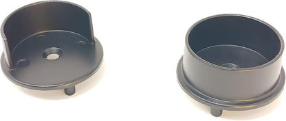 One Pair 1 - 5/16" Round Wardrobe Closet Rod End Supports – Open & Closed Flanges - KI Home