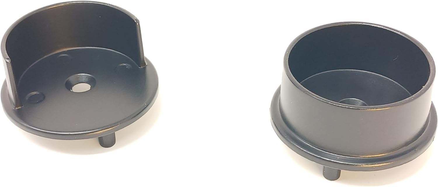 One Pair 1 - 5/16" Round Wardrobe Closet Rod End Supports – Open & Closed Flanges - KI Home