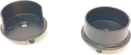 One Pair 1 - 5/16" Round Wardrobe Closet Rod End Supports – Open & Closed Flanges - KI Home