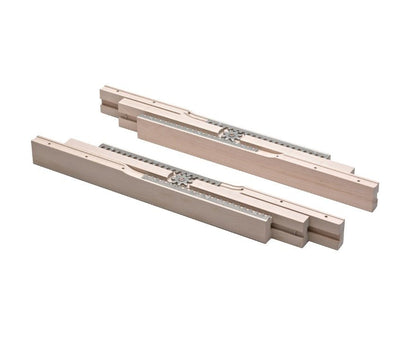 One Pair Equalizer Table Slides with Metal Gear Mechanism in Solid Wood (L & R) - KI Home