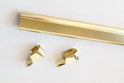 Premium Custom Cut-to-Size Oval Wardrobe Closet Rod Kit - Made to Order Aluminum Hanging Pole