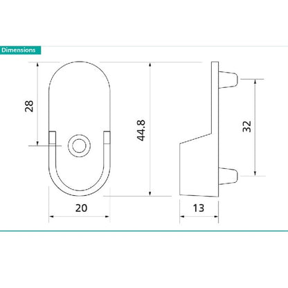 Oval Wardrobe Tube Closet Rod with Two End Supports - Aluminum (18"-48" L)