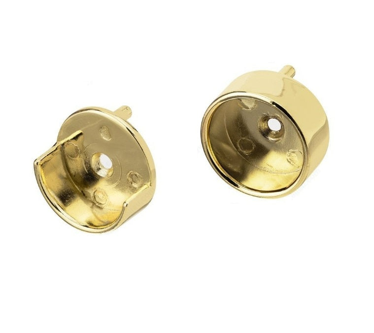 One Pair Metal Round 1 5/16 Inch Diameter Wardrobe Closet Rod End Supports