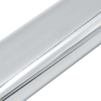 Welded Steel Polished Chrome Oval Wardrobe Tube with Two End Caps – Durable Closet Rod for Clothes Hanging