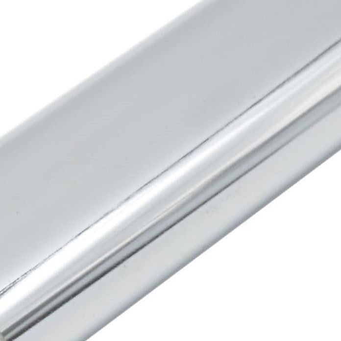 Welded Steel Polished Chrome Oval Wardrobe Tube with Two End Caps – Durable Closet Rod for Clothes Hanging