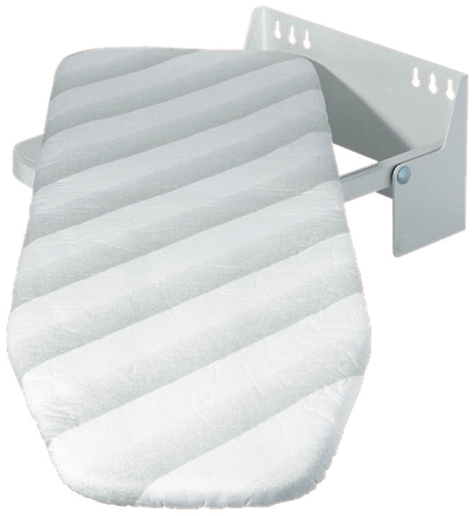 Hafele 568.66.700 Wall Mounted Folding and Rotating Ironing Board with Gray stipes Heat-Resistant Cover