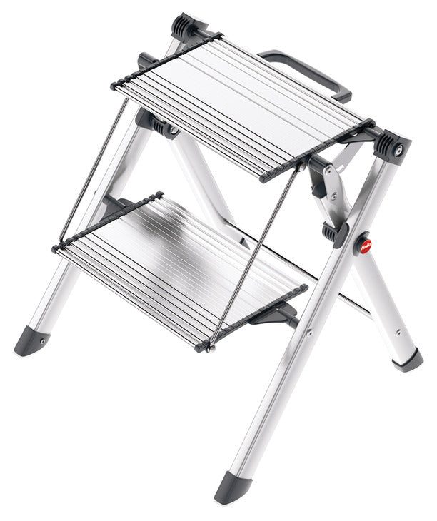 Hafele 2-Step Heavy Duty 330lbs Load Capacity Non-Slip Folding Stool with Handle