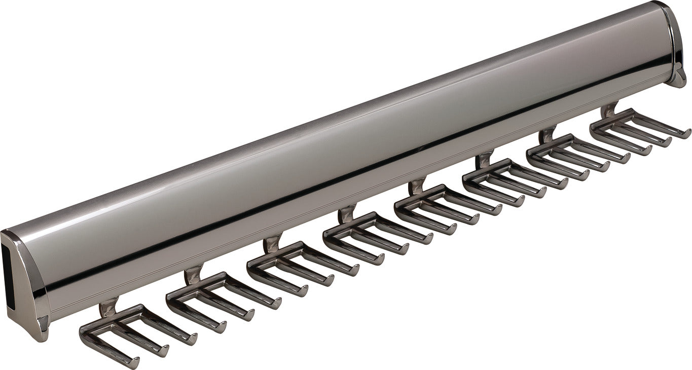 TAG Hardware Designer 24-Hook Full Extension Telescopic Tie Rack Closet Organizer