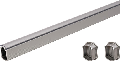TAG Hardware Premium Concave Wardrobe Closet Rod with End Supports and Protective Cap 18 inches to 92 inches Lengths