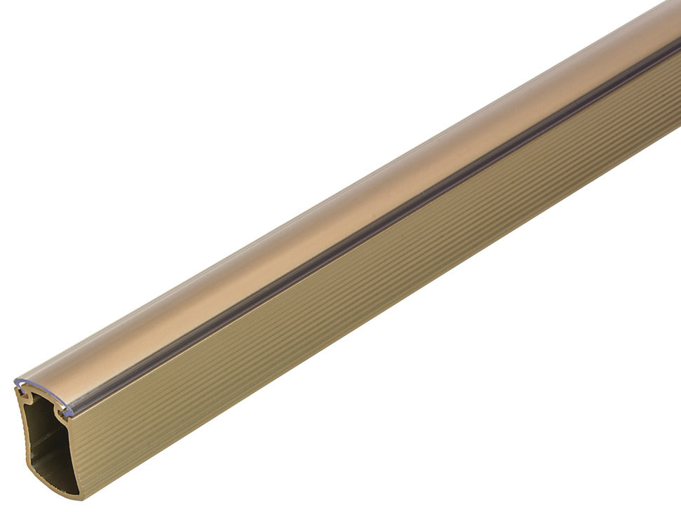 8-Case ProPack TAG Hardware 18" Long Matte Gold Premium Concave Closet Wardrobe Rods with Protective Plastic Inserts
