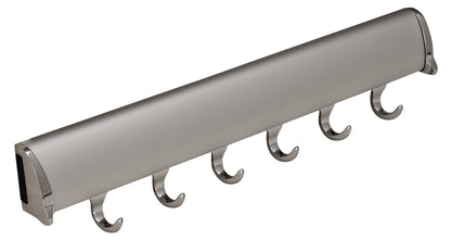 TAG Hardware Designer 6-Hook Valet Belt Tie Rack Closet Organizer with 13.75 Inch Extension