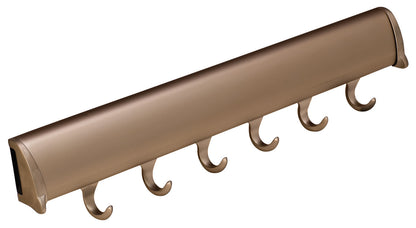 TAG Hardware Designer 6-Hook Valet Belt Tie Rack Closet Organizer with 13.75 Inch Extension