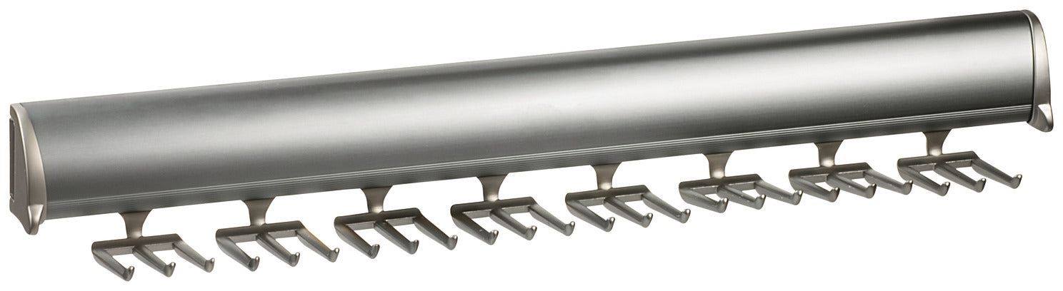 TAG Hardware Designer 24-Hook Full Extension Telescopic Tie Rack Closet Organizer