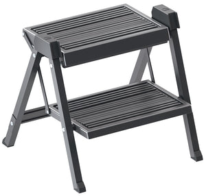 Hafele 2-Step Heavy Duty 330lbs Load Capacity Non-Slip Folding Stool Steel