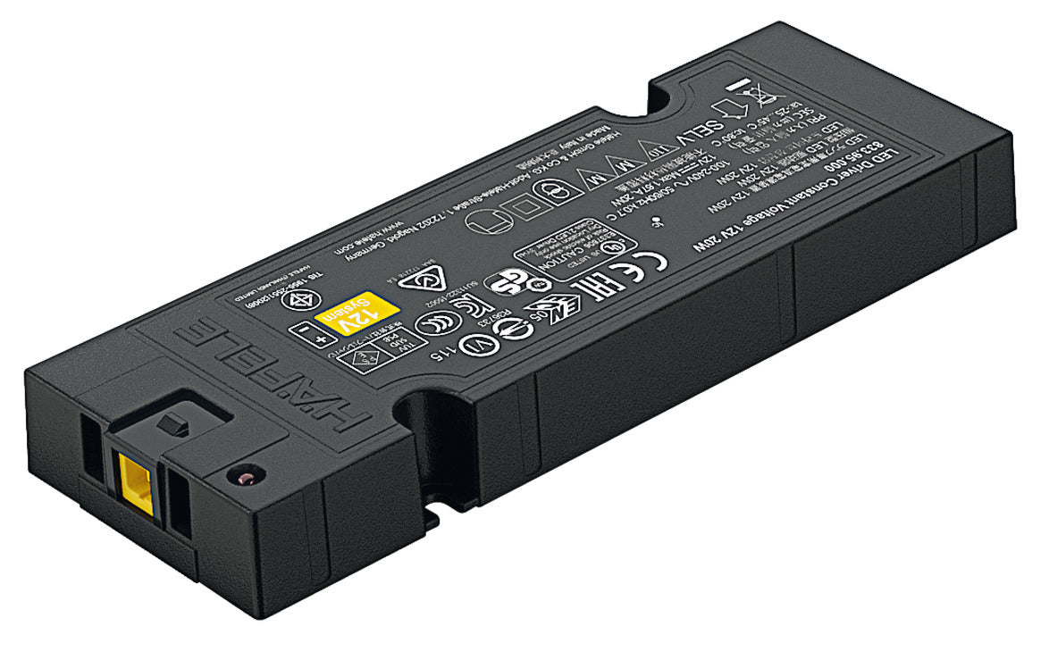 Hafele Loox5 Driver Constant Voltage AC to 12 volts DC with 90 Degree Power Cable