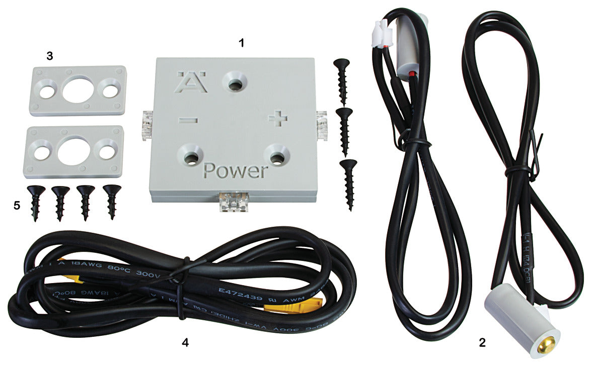Hafele Wireless Adjustable Lighting Power Supply Kit for Fixed Shelving Systems