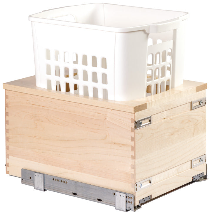 Hafele Century Premium Pull-Out Hamper | Baltic Birch | Full-Extension Soft-Close Slides | Made in USA