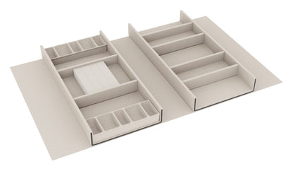 TAG Hardware Contour Configurable Modular Drawer Organization System – Fully Adjustable, Trim-to-Fit, Faux Leather
