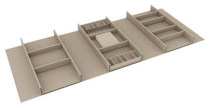 TAG Hardware Contour Configurable Modular Drawer Organization System – Fully Adjustable, Trim-to-Fit, Faux Leather