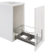 Hafele Premium Bottom-Mount 2 x 28 qt. Bins Pullout Trash System with Soft Close and Door Mounting Brackets