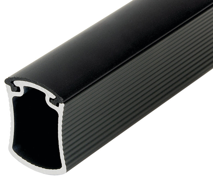 TAG Hardware Premium Concave Wardrobe Closet Rod with End Supports and Protective Cap 18 inches to 92 inches Lengths