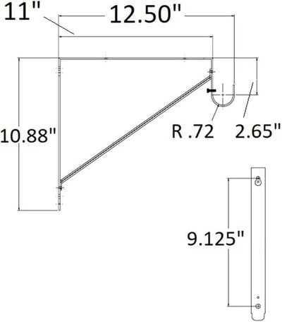 Premium Heavy - Duty Wall Closet Shelf & Rod Bracket Support – Fits up to 1 - 1/2" Rods - KI Home