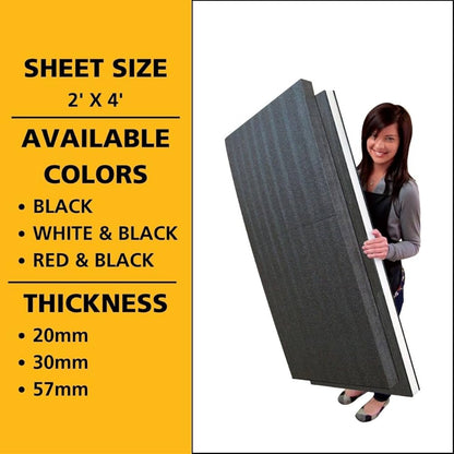 Premium Kaizen Shaping Foam – 1 - Pack, Customizable Tool Storage Sheets, 24" x 48" - KI Home