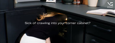 Vauth-Sagel VS CORNERSTONE® MAXX Planero Base Cabinet Pullout 2-Shelf Lazy Susan for Blind Corner Cabinets