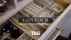 Load video: TAG Hardware Contour Configurable Modular Drawer Organization System – Fully Adjustable, Trim-to-Fit, Faux Leather