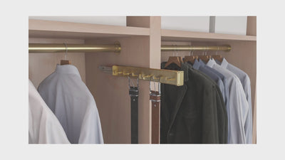 Richelieu Designer Reversible Pullout Tie Rack with 11.22" Extension pullout Closet Organizer