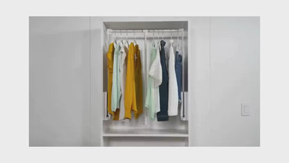 Hafele Heavy-Duty Pull Down Wardrobe Closet Rod Lift - 33 LB Load Capacity in White, Chrome, or Black