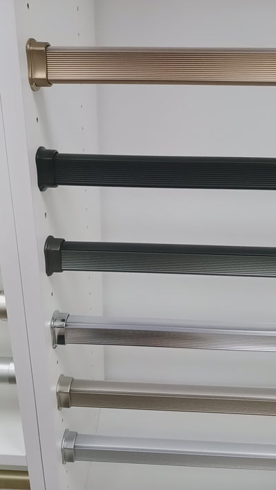 Closet Rod Color & Style Sample - Visualize Finishes for Custom Closet Systems