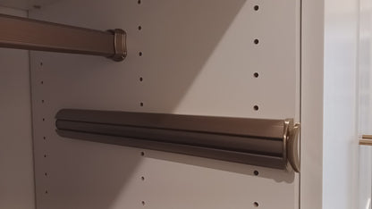TAG Hardware Premium 11.75" Long Pullout Closet Valet Rod with 7.56" Extension