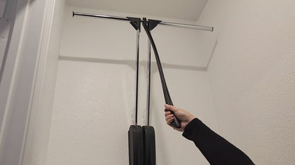 Servetto ClosetPro Central Wall-Mounted Wardrobe Lift Expanding 25 9/16" - 45 1/4" Steel Tubing 22 lb Weight capacity