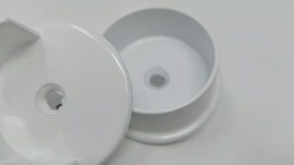 TAG Hardware All-Metal 1 Pair 1-5/16" Diameter Closet Rod End Caps with Two Pins for 5 mm Holes