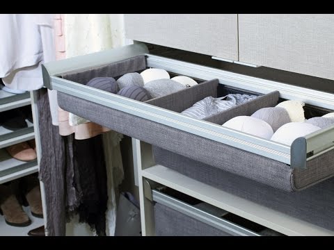 TAG Hardware Engage Pullout Lingerie Organizer | Soft-Close Undermount Slides, 14-Inch Depth