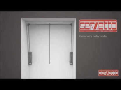 Servetto ClosetPro Soft-Close Wardrobe Lift Expanding Steel Tubing with Black Plastic Housing, Made in Italy