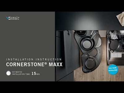 Vauth-Sagel VS CORNERSTONE® MAXX Planero Base Cabinet Pullout 2-Shelf Lazy Susan for Blind Corner Cabinets