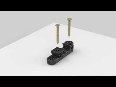 Hafele Secure, versatile Hafele Ixconnect UC 16/64 Universal Connector in black plastic. Easy snap-in installation, supports 90°, 135°, 180° angles. Multi-pack options for furniture, cabinetry, and retail projects.