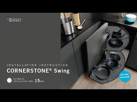 Vauth-Sagel VS CORNERSTONE® Swing Scalea Independant movement 2-Shelf Lazy Susan for Blind Corner Cabinets