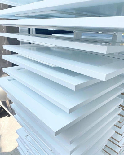 Removable Replacement White Metal Shelves for Heavy Duty Material Handling Panel Drying Rack - KI Home